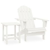 silla con otomana y mesa jardin adirondack macizo abeto blanco vidaxl