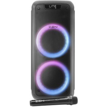 Zen Phoenix Altavoz Bluetooth con Iluminación LED y Micrófono Inalámbrico 25W RMS Negro
