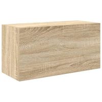 mueble de pared bano  armario de bano madera ingenieria roble sonoma 60x25x30 cm