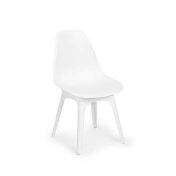 Silla Eos-p Blanca De Polipropileno Para Jardín Y Exterior Romero Garden