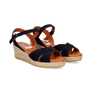 Viguera Sandalias Cuña Mujer - Azul Marino Talla 36