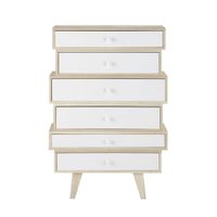 cajonera de 6 cajones de paulonia blanca
