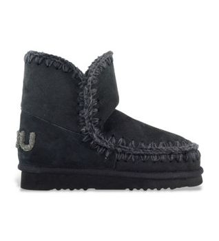 Mou para mujer. MU.FW101050A Botines de piel Eskimo 18 Glitter Logo negro (36), 5 a 8cm, Ninguno, Casual