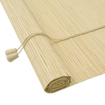Estor Enrollable Natural 130 X 220 Cm Bambú Vidaxl