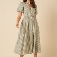 nobodys child starlight striped cotton-seersucker dress - uk 14