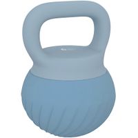sportnow pesa rusa 6 kg kettlebell relleno de arena metalica y mango antideslizante para entrenamiento 27x20x20 cm azul claro