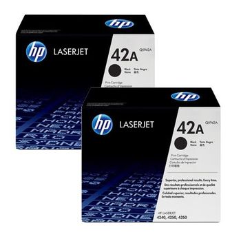 Original Multipack HP LaserJet 4250dtnsl Printer Toner Cartridges (2 Pack) -Q5942A
