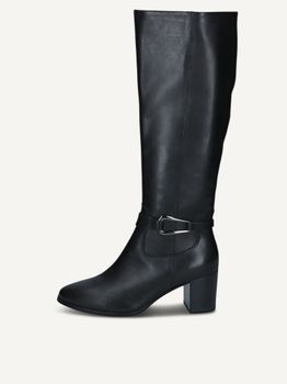 CAPRICE Boots, black, made of Leather with Block heel, Size 37