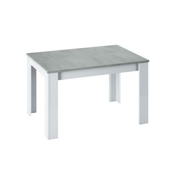 Mesa de comedor extensible cemento y blanco artik