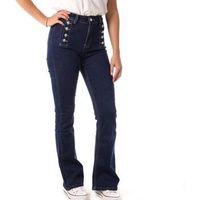 monday premium pantalon de campana jean bouton para mujer