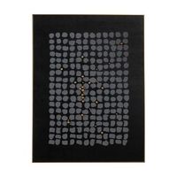 gran pintura abstracta negra y gris - 90 x 35 x 120 cm