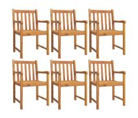 sillas de jardin 6 unidades madera maciza de acacia 56x555x90 cm