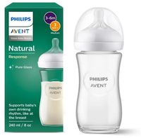 philips avent scy93301 biberon natural response cristal tetina 3 flujo medio 240 ml