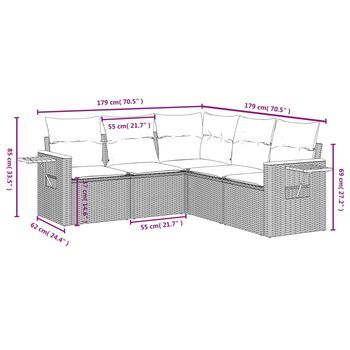 Conjunto De Ocio Para Jardín Al Aire Libre (incluye Cojines, Conjunto De 5 Piezas)
