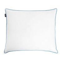 almohada de plumas y plumon de pato de perfil bajo para cama funda de algodon blanco 80 x 80 cm aneto