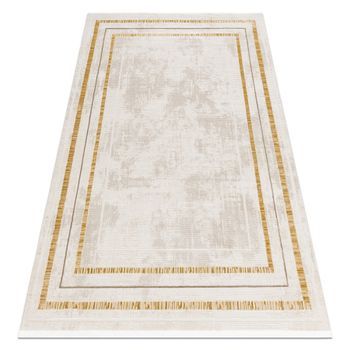 Alfombra Moderna Duke 51523 Crema / Dorado - Estructura, Estructurada, 120x170 Cm