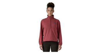 Patagonia micro d 1 2 zip vellon mujer rojo
