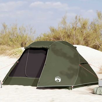 Tienda De Campaña - Pesca Para 5 Personas - Poliéster - Verde Oliva (490x330x185cm)
