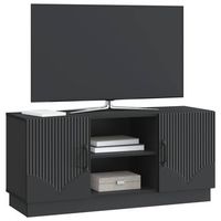 mueble de tv  mueble de salon  gabinete de tv negro 102 x 345 x 47 cm madera de ingenieria