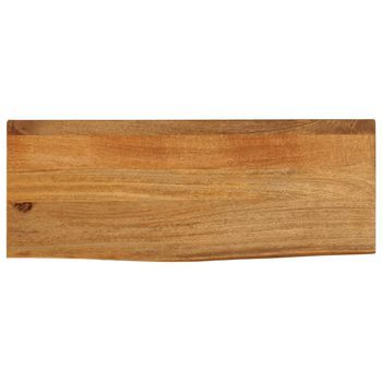 Tablero De Mesa Borde Natural Madera Maciza Mango 90x30x2,5 Cm Vidaxl