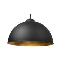 lampara colgante de 1 luz medio globo de metal negro estilo industrial cetina