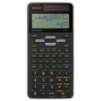 Calculadora Sharp EL-W506T Bolsillo 16 dígitos Batería/Solar Negro/Gris