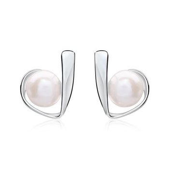 Pendientes de perlas de plata 925 para mujer