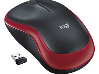 raton inalambrico - logitech m185 nano receptor 1000 ppp ambidiestro 24ghz 12 meses de pila windows-mac negro y rojo