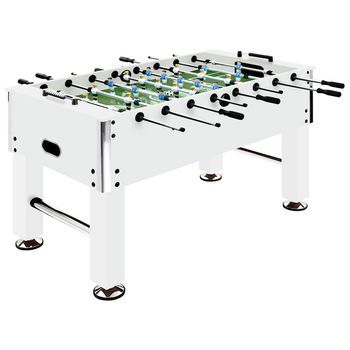 Futbolín De Acero Blanco 60 Kg 140x74,5x87,5 Cm Vidaxl