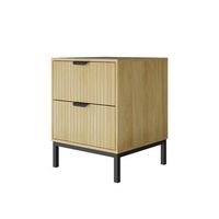 mesilla de noche lennox 40 x 52 cm con 2 cajones vicco