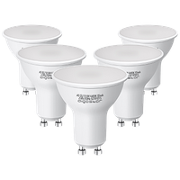 aigostar bombilla led 6w gu10 luz blanca fria 6400k 440lm bajo consumo no regulable paquete de 5 unidades