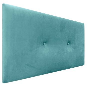 Dhome Cabecero De Terciopelo Liso Con Botones 110x60 Camas 105 - Turquesa