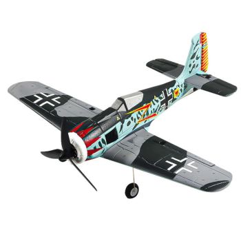 QF013 FW-190 Aeroplano RC sin escobillas con envergadura de 350 mm, 2.4 GHz, 4 canales, giroscopio de 6 ejes, acrobacias