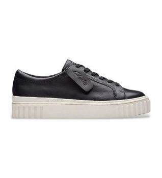 Clarks para mujer. 26176436 Zapatillas de piel Mayhill Walk negro (39), 3 a 5cm, Cordones, Casual