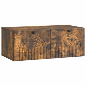 Mueble Para Tv De Pared Roble Ahumado 78,5 X 41 X 30 Cm Vidaxl