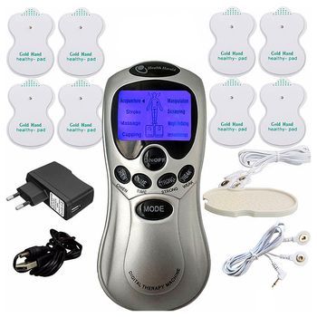 Ems Electroestimulador Muscular Ot-208 Portátil. 2 Canales. Tamaño Compacto, Batería Recargable. 7x2x15 Cm. Color: Plata