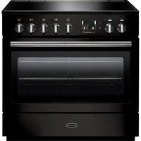 rangemaster professional fx 90 electric induction range cooker - gloss black  chrome black
