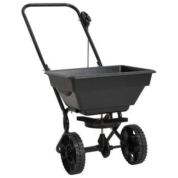 Carrito De Mano Esparcidor De Sal Pvc Y Acero 80x46x75 Cm 15 L Vidaxl
