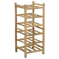 estante estanteria de vino natural 325 x 295 x 72 cm bambu