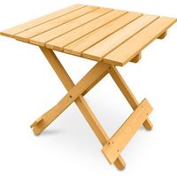 mesa de jardin - mesa de madera auxiliar adirondack - alana madera natural