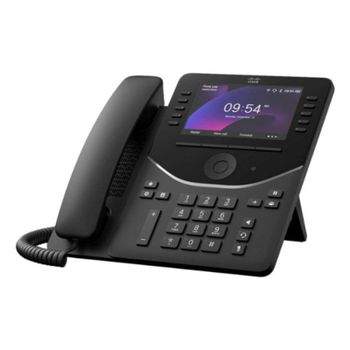 Teléfono IP Cisco 9861 Negro Carbono 10 líneas Pantalla 5
