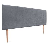 dhome cabecero acabado toalla soft tapizado liso con patas tejido suave para pared acusticos cabeceros absorbentes 145cm 8cm-125 al-gris oscuro