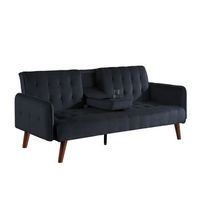 sofa cama de 3 plazas con bandeja central abatible negro inverness