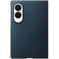 funda para movil samsung magnetica fibra de carbono azul para galaxy z fold8