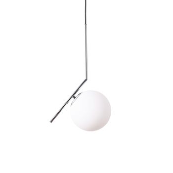 Lámpara techo nórdica cromado bola cristal ø18cm e27
