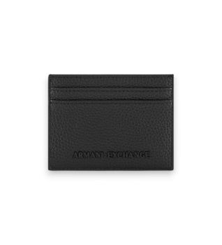 A|X Armani Exchange para hombre. XM000169AF19929UC001 Tarjetero Compacto negro, naranja (OSFA), Casual, Clásico, Poliéster