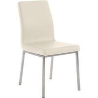 silla de comedor colmar simil cuero crema 50x40x88 cm clp
