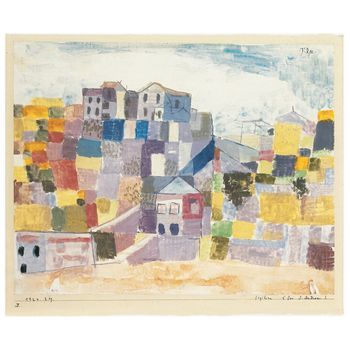 Legendarte - Cuadro Lienzo, Impresión Digital - Sicilia - Cerca De S. Andrea - Paul Klee - Decoración Pared Cm. 50x60