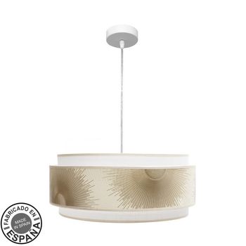 ABRILA Colgante Modelo Nepal Blanco Con Doble Pantalla
