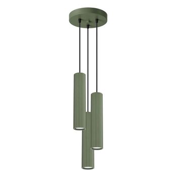 Lámpara colgante moto verde, 3 luces